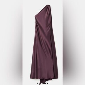 Mango Asymmetrical Bow-Neck dress